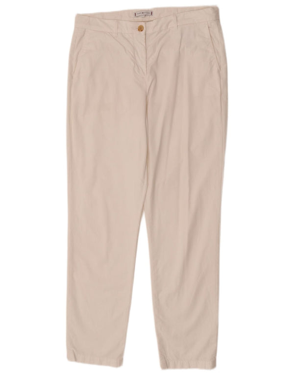 Tommy Hilfiger γυναικείο ίσιο παντελόνι Chino UK 12 Medium W32 L29 Λευκό