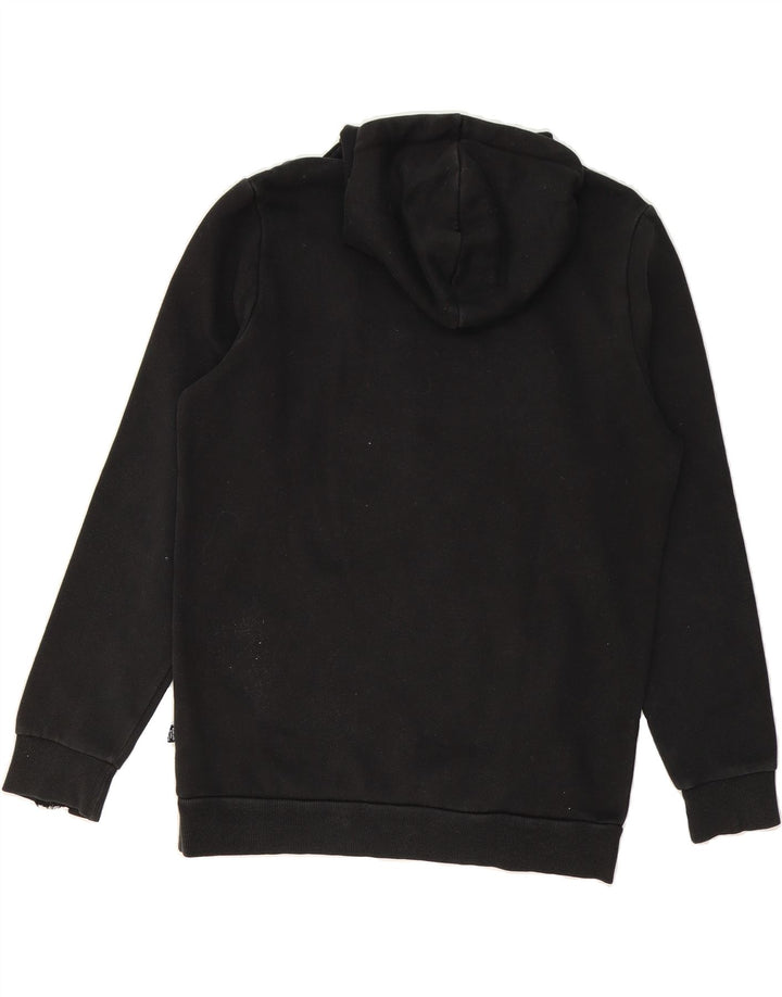 PUMA Mens Graphic Hoodie Jumper Medium Black Cotton Vintage Puma and Second-Hand Puma from Messina Hembry 