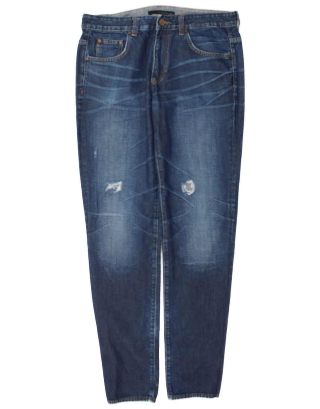 Ανδρικό Calvin Klein Distressed Regular Slim Jeans W32 L34 Μπλε βαμβακερό