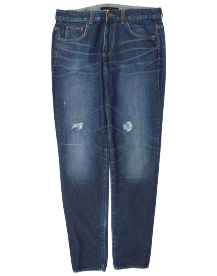 Ανδρικό Calvin Klein Distressed Regular Slim Jeans W32 L34 Μπλε βαμβακερό