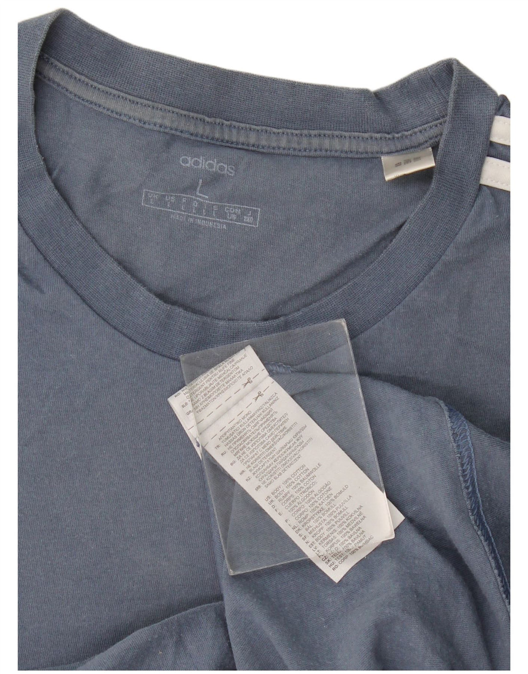 Ανδρικό T-Shirt Adidas Top μεγάλο μπλε βαμβακερό