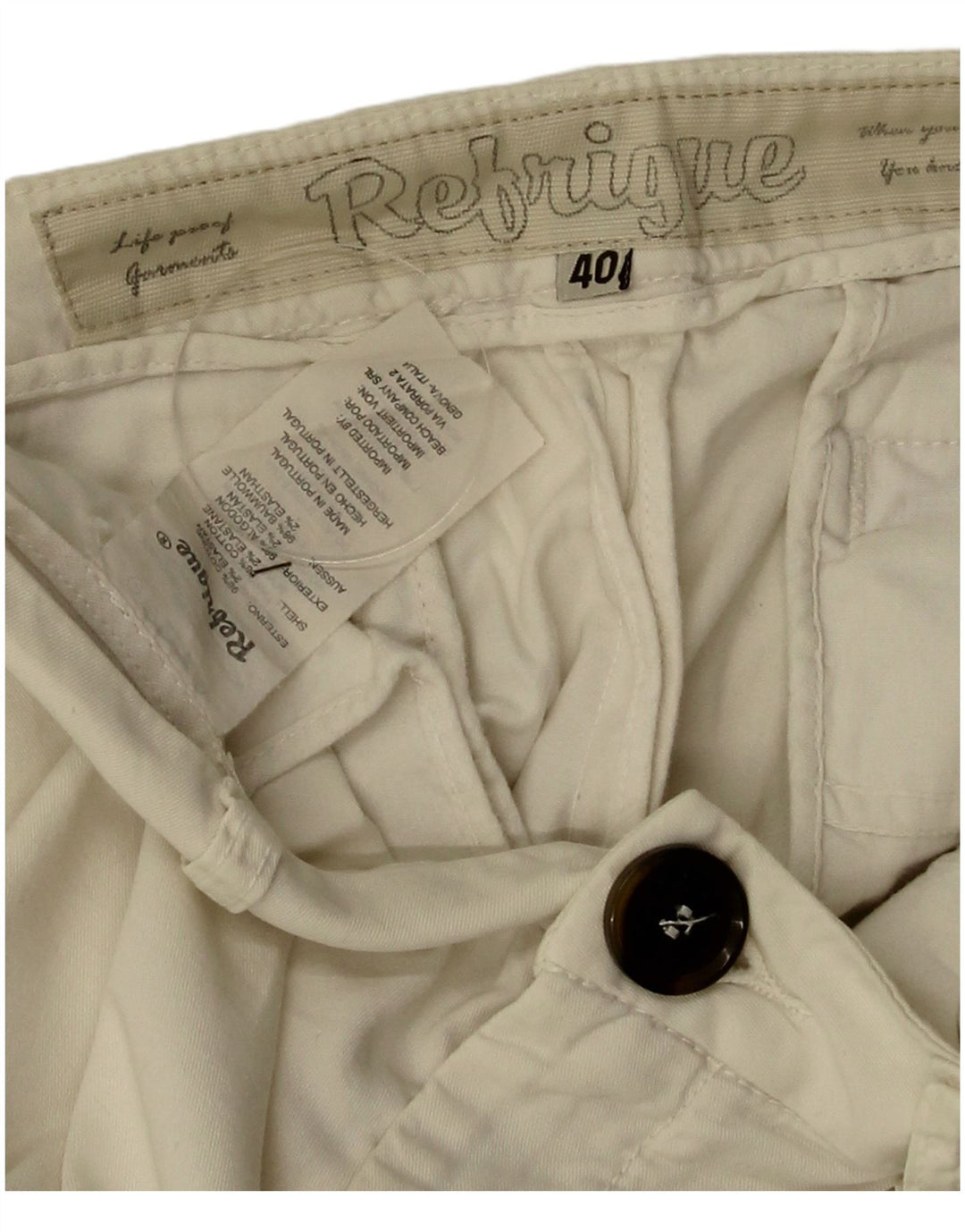 Refrigue Γυναικείο Σορτς Chino EU 40 Medium W30 Μπεζ βαμβακερό