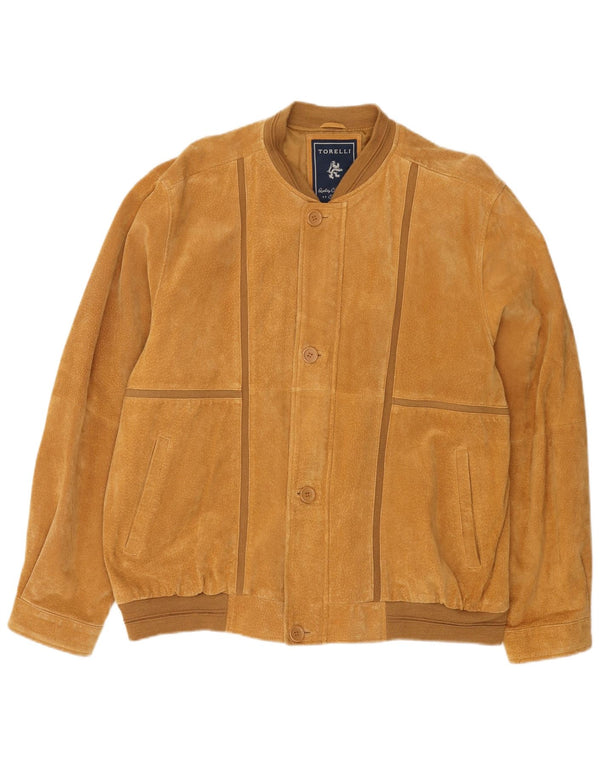 Torelli Ανδρικό Suede Bomber Jacket UK 44 2XL Καφέ Δερμάτινο