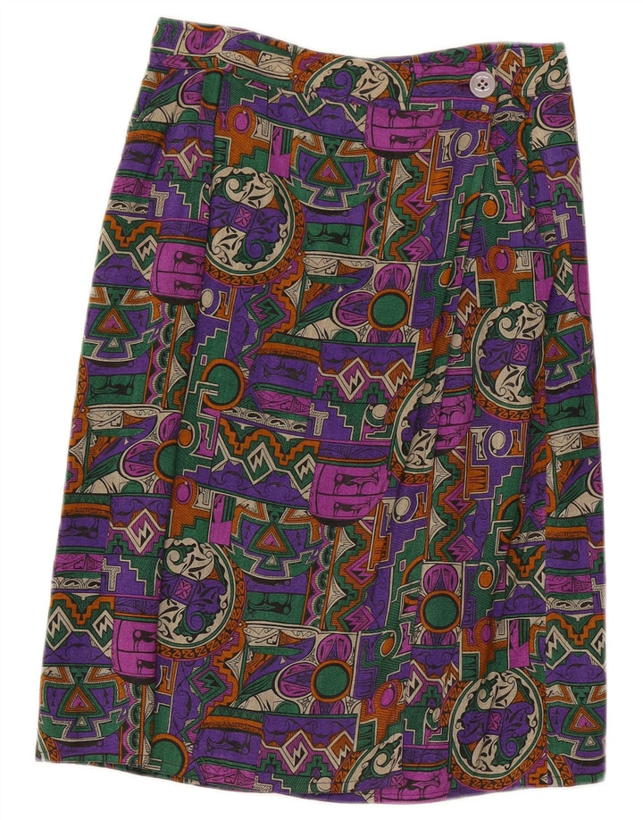 Vintage Γυναικεία Wrap Φούστα W28 Μεσαία Πολύχρωμη Γεωμετρική