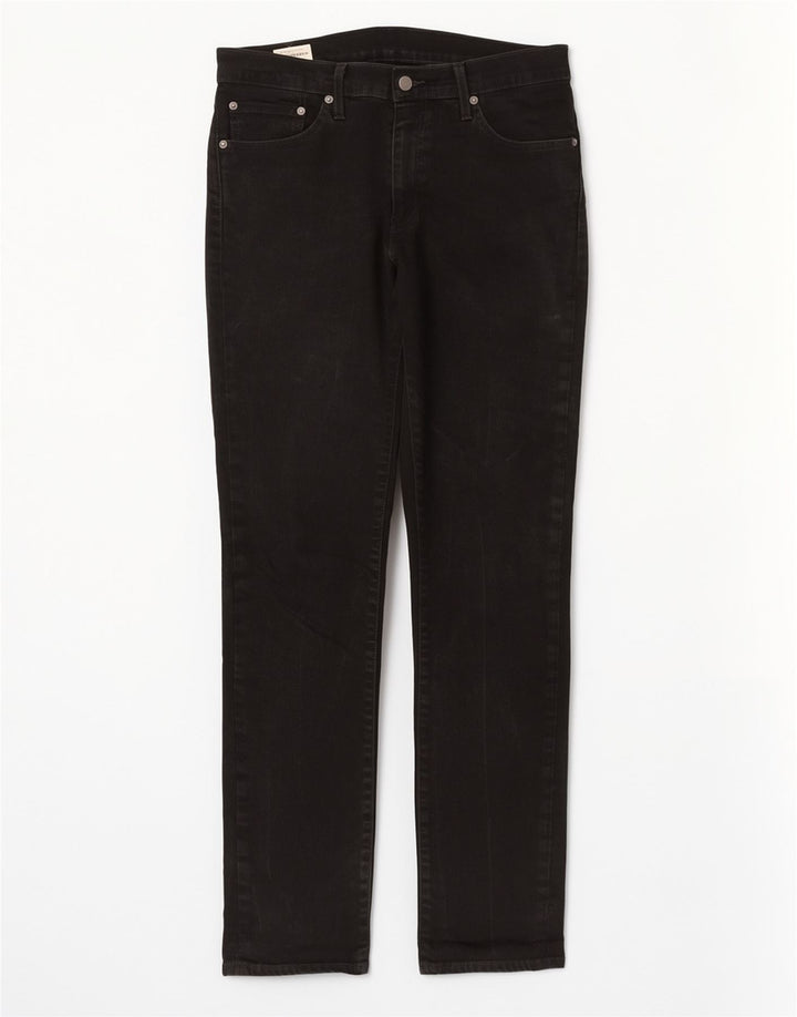 Levi's Mens 511 Slim Jeans W32 L34 Μαύρο βαμβακερό