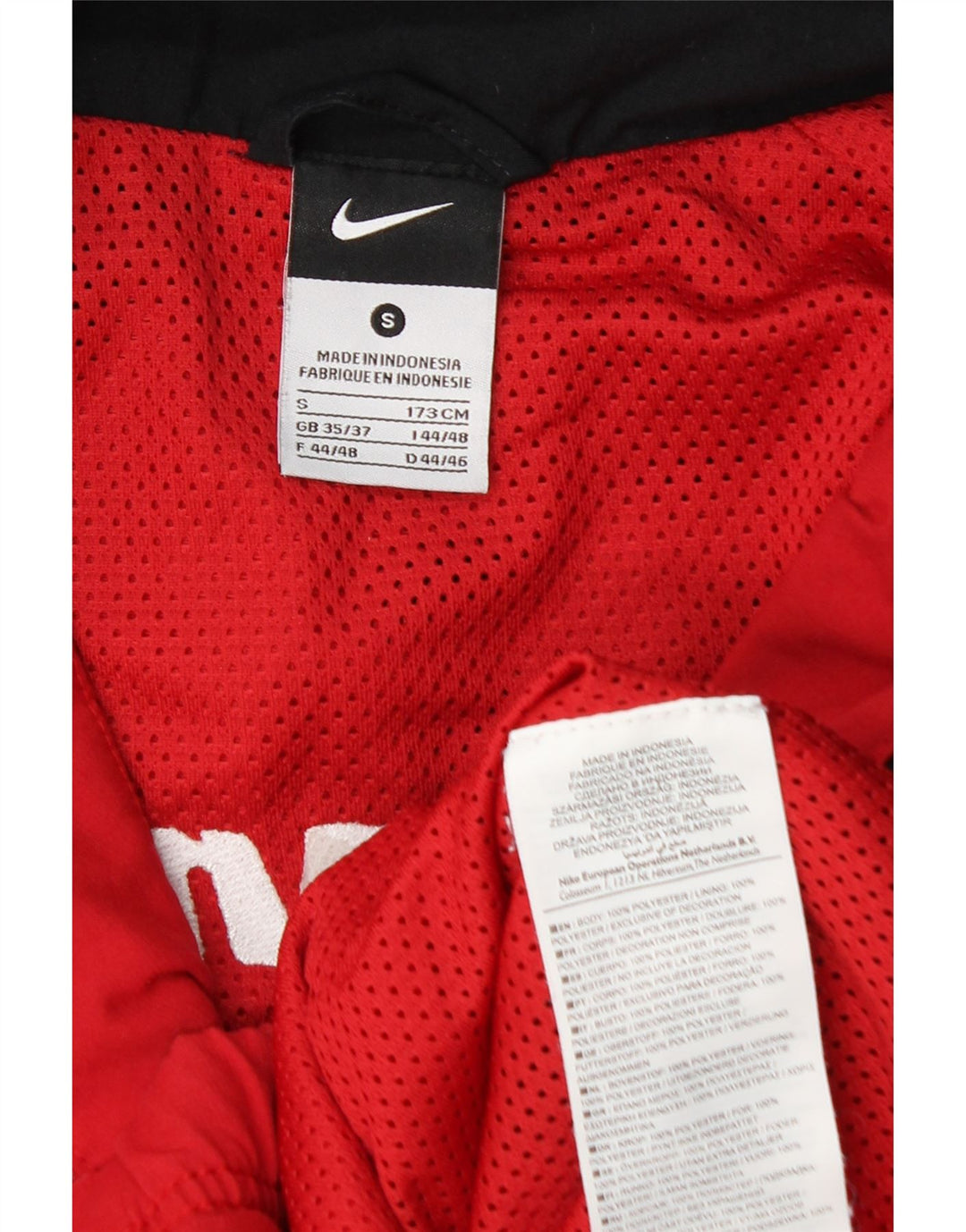 Ανδρική φόρμα γυμναστικής Nike με γραφικό τζάκετ με μικρό κόκκινο χρώμα από πολυεστέρα