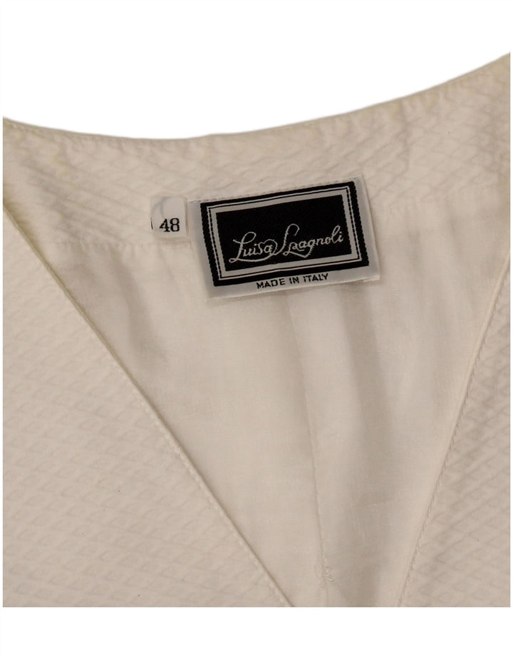 Luisa Spagnoli Γυναικείο σακάκι με 5 κουμπιά IT 48 XL White Argyle/Diamond