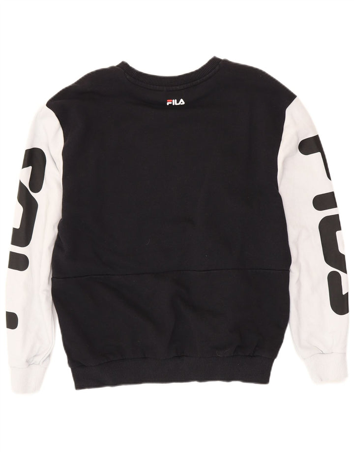 Γυναικείο γραφικό φούτερ FILA Jumper UK 14 Medium Black Colourblock