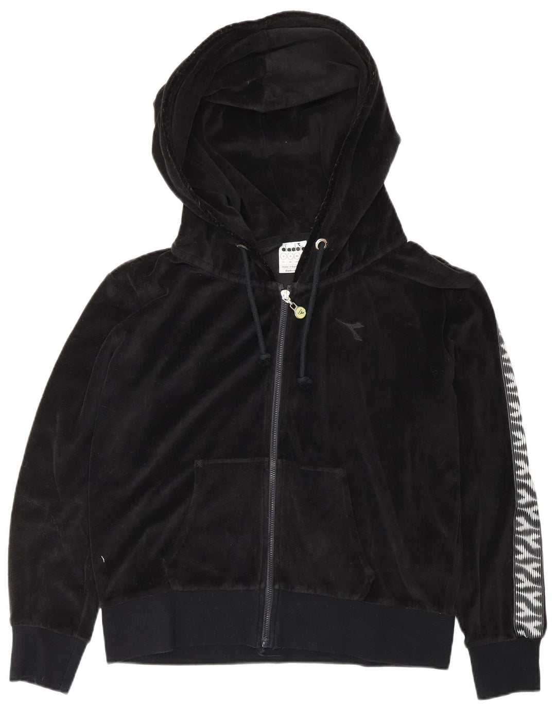 DIADORA Γυναικεία Oversized Βελούδινη Ολόσωμη Φόρμα UK 10 Small Black