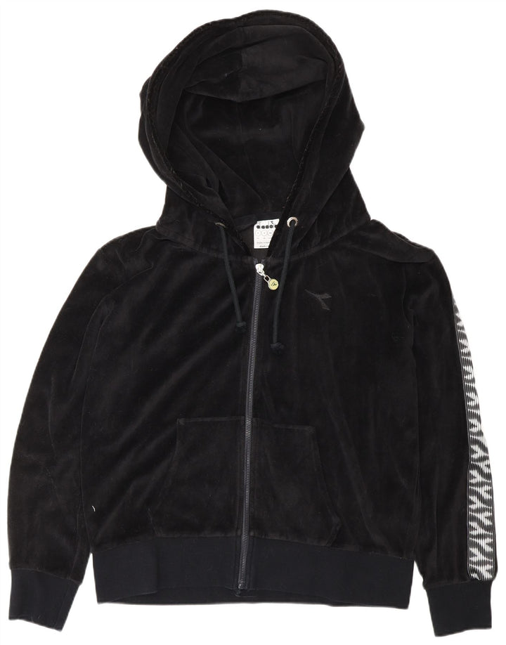 DIADORA Γυναικεία Oversized Βελούδινη Ολόσωμη Φόρμα UK 10 Small Black