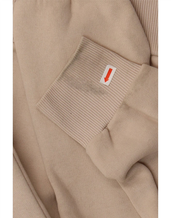 Γυναικείο γραφικό κουκούλα SUPERDRY UK 8 μικρό βαμβακερό μπεζ