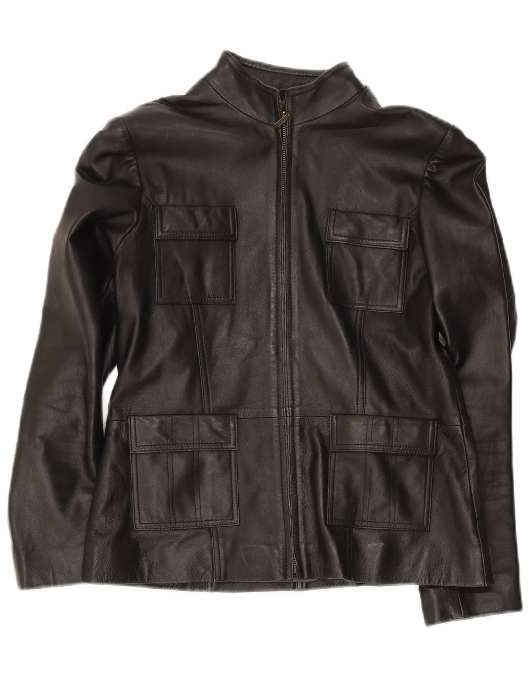 Helium Γυναικείο Military Leather Jacket UK 14 Medium Black