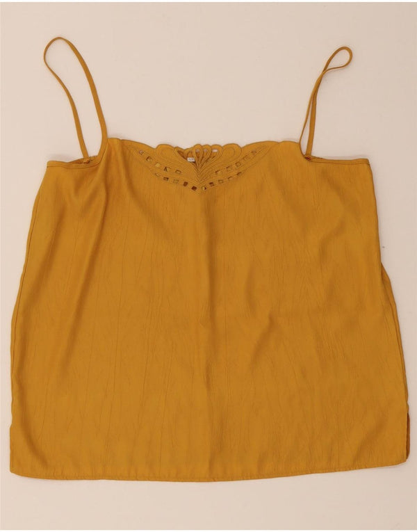 Vintage Womens Cami Top IT 42 Medium Yellow