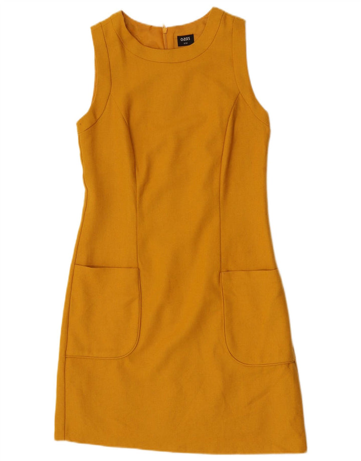 Γυναικείο αμάνικο φόρεμα Oasis UK 8 Small Yellow Wool