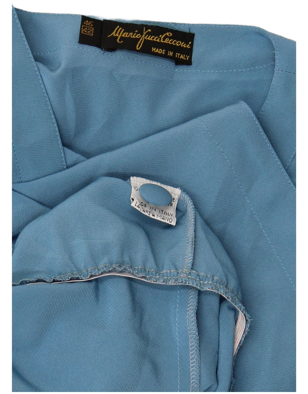 MARIO PUCCI CECCONI Γυναικείο κοντομάνικο πουκάμισο μπλούζα IT 42 Μεσαίο μπλε