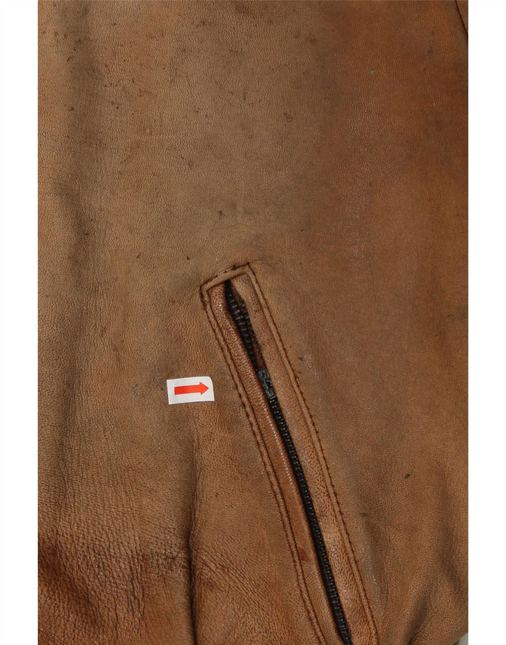 Schuh Ανδρικό Δερμάτινο Μπουφάν UK 42 XL Καφέ Δερμάτινο