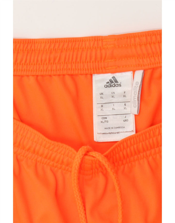 Ανδρικό σορτς Adidas Climalite από πορτοκαλί πολυεστέρα XL