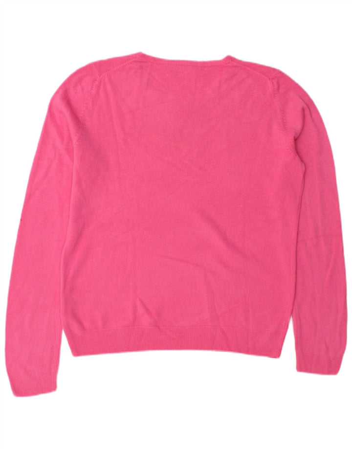 Marks & Spencer Γυναικείο πουλόβερ με λαιμόκοψη UK 12 Medium Pink