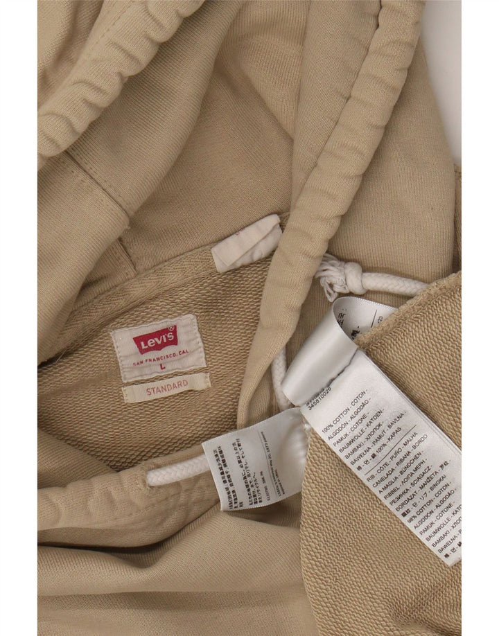 Ανδρικό Levi's Standard Hoodie Jumper Μεγάλο Μπεζ βαμβακερό
