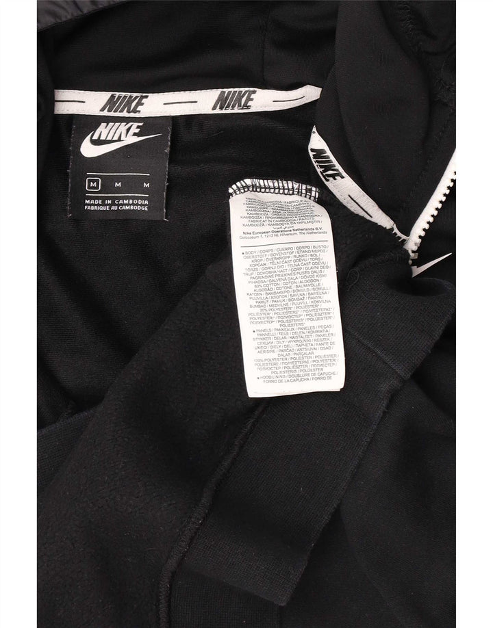 Ανδρικό φούτερ με φερμουάρ Nike, μαύρο βαμβακερό