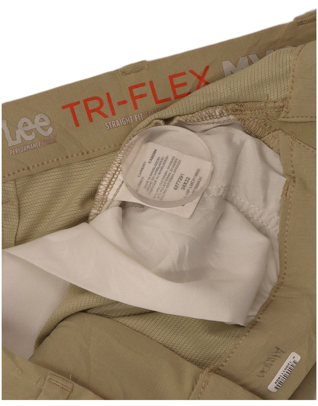 Lee Ανδρικό κωνικό ίσιο παντελόνι Chino W34 L32 Beige Polyester