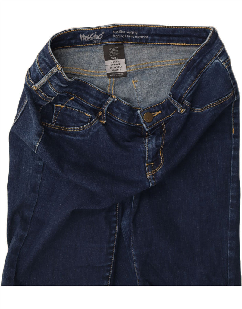 MOSSIMO Womens Mid Rise Jegging Jeans US 8 Medium W29 L39 Navy Blue Cotton Vintage Mossimo and Second-Hand Mossimo from Messina Hembry 