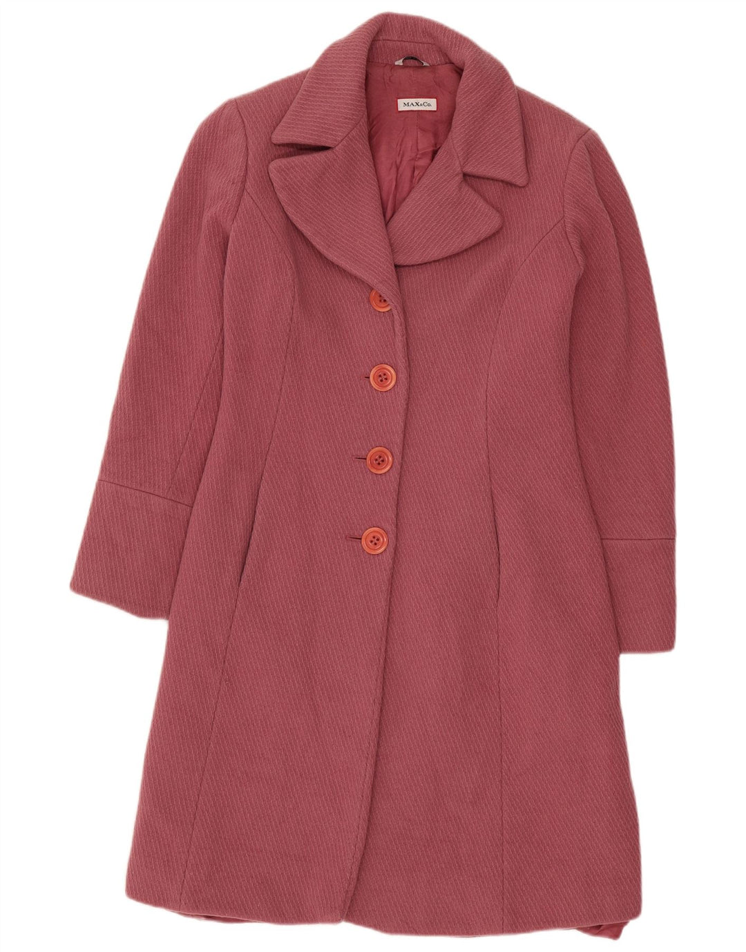 MAX & CO. Γυναικείο Πανωφόρι UK 8 Small Pink Wool