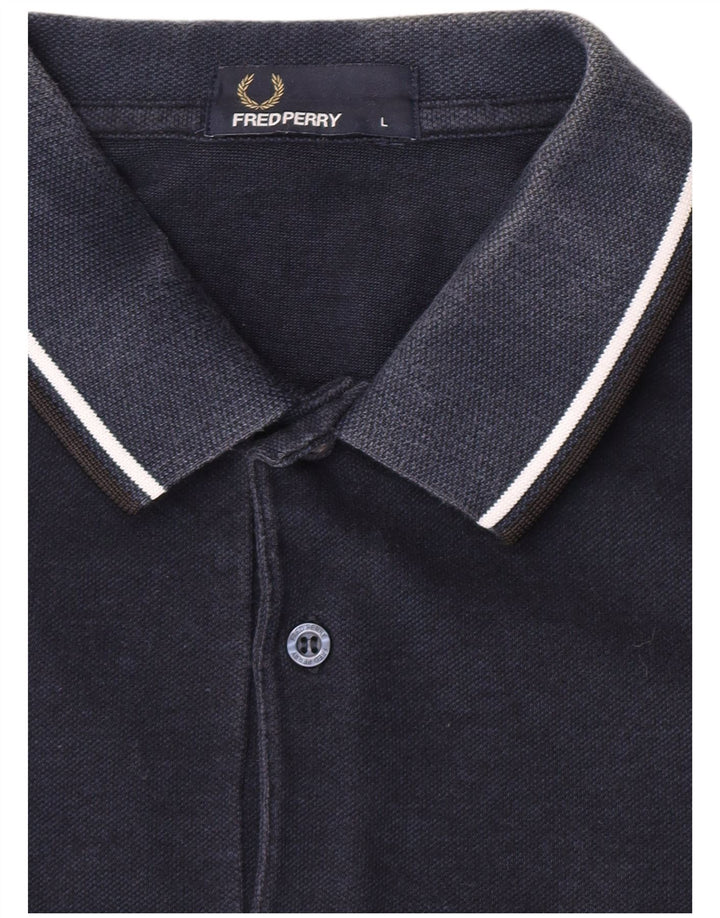 Fred Perry Ανδρικό πουκάμισο Polo μεγάλο Navy Blue