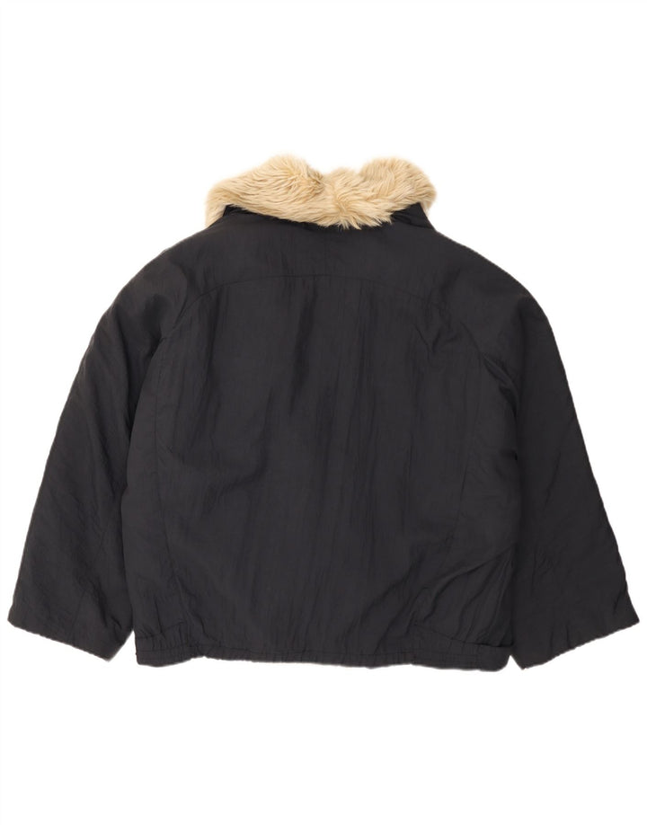 Vintage Ανδρικό μπουφάν με διπλό στήθος Loose Fit Bomber UK 38 Medium Navy Blue