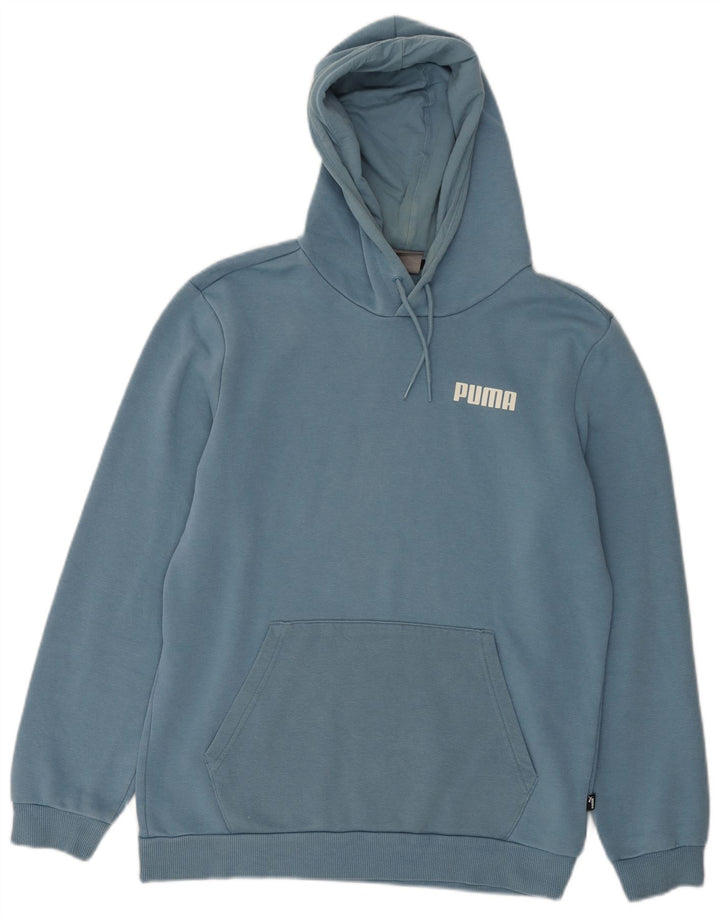 Ανδρικά κουκούλα Puma, Μπλε βαμβακερό