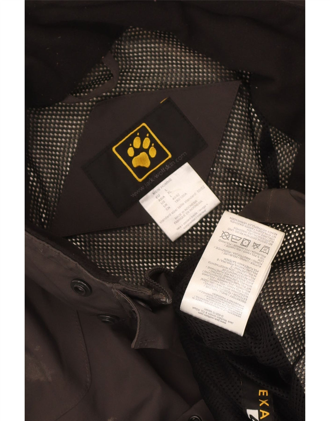 Jack Wolfskin Ανδρικό μπουφάν βροχής UK 40/42 Large Grey Polyamide