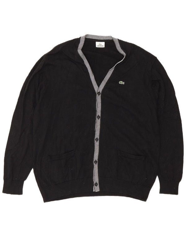 Ανδρικό πουλόβερ ζακέτα Lacoste 8 2XL Μαύρο βαμβακερό