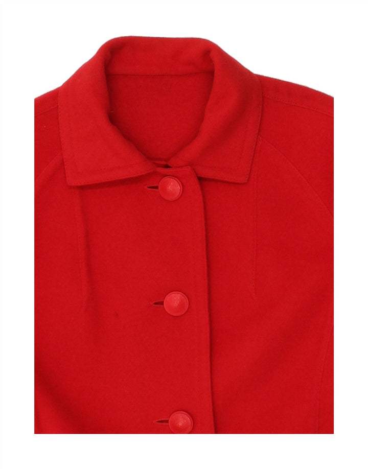 VINTAGE Womens Overcoat UK 12 Medium Red Vintage Vintage and Second-Hand Vintage from Messina Hembry 