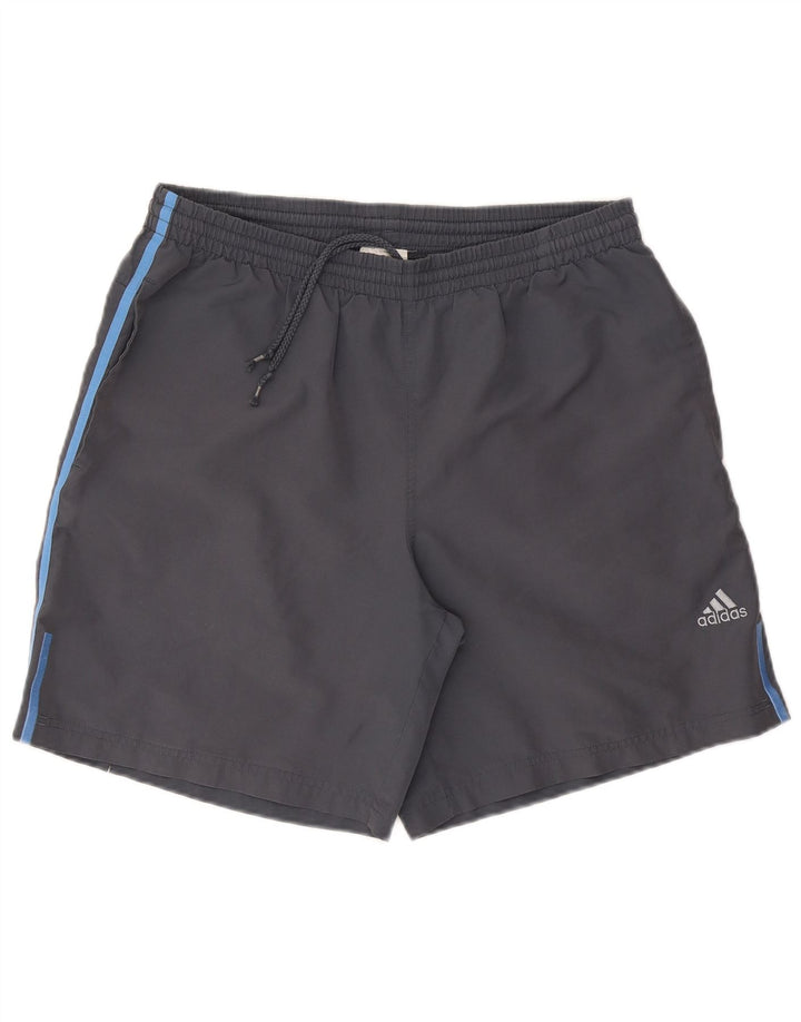 Ανδρικό αθλητικό σορτς Adidas μεγάλο γκρι πολυεστέρα