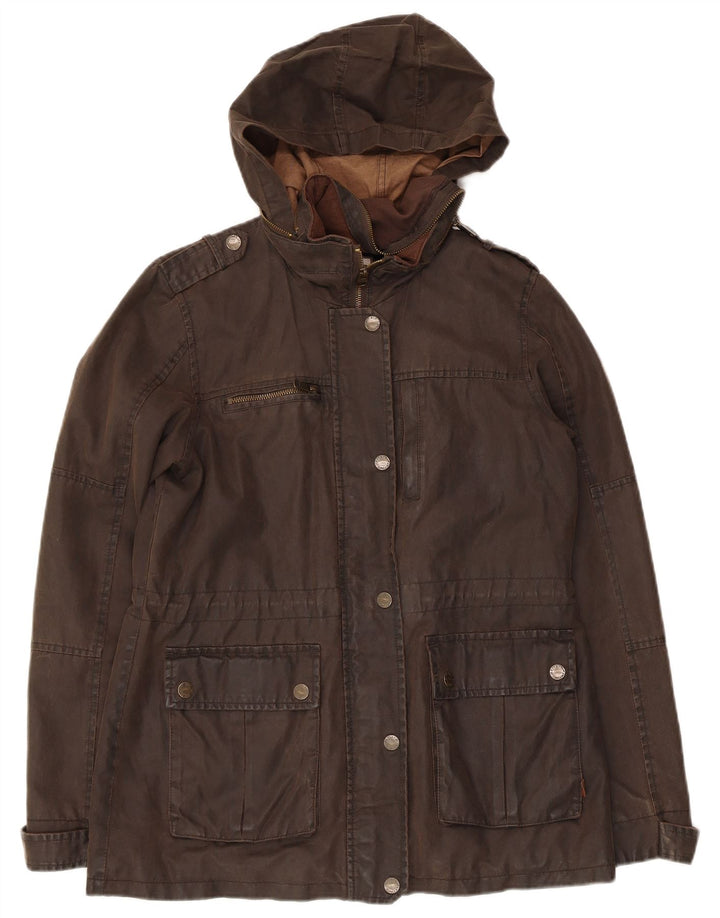 Fat Face Γυναικείο Military Hooded Waxed Jacket UK 10 Small Brown
