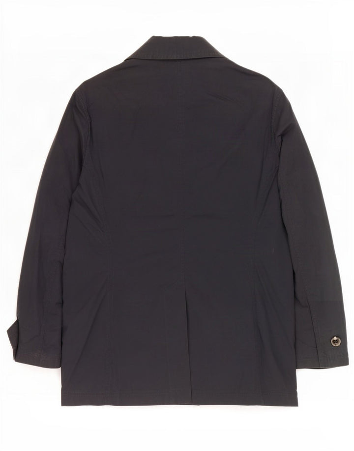 Ανδρικό παλτό Hackett με διπλό στήθος UK 38 Medium Navy Blue Nylon
