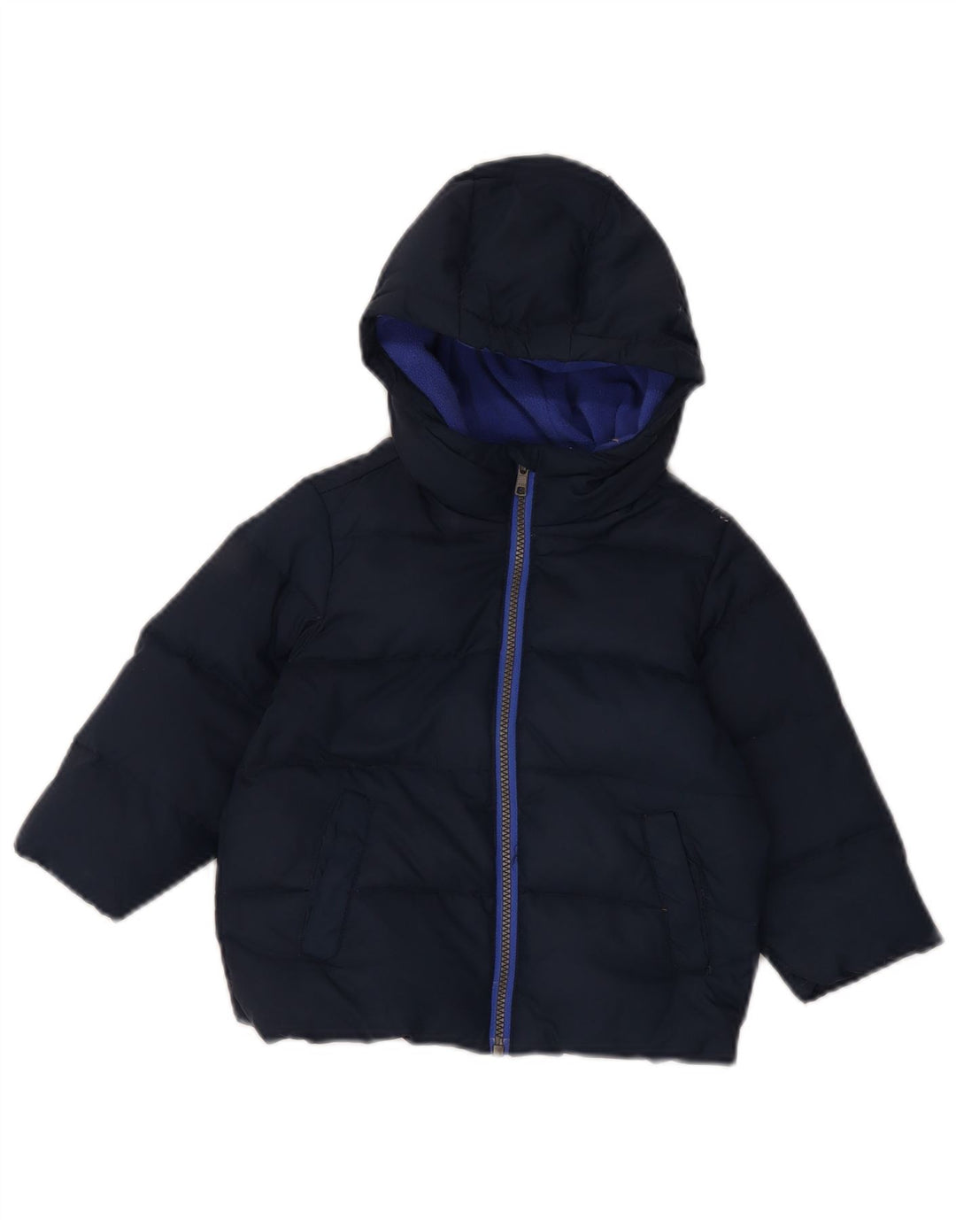 Μπουφάν Benetton Boys Graphic Hooded Geded Jacket 5-6 Years Navy Blue
