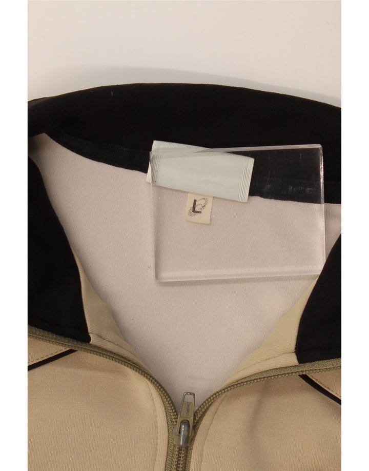 Γυναικεία αθλητική φόρμα ASICS Top Jacket UK 14 Large Beige Colourblock