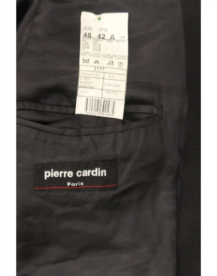 PIERRE CARDIN Mens 3 Button Blazer Jacket IT 48 Medium Grey Wool Vintage Pierre Cardin and Second-Hand Pierre Cardin from Messina Hembry 