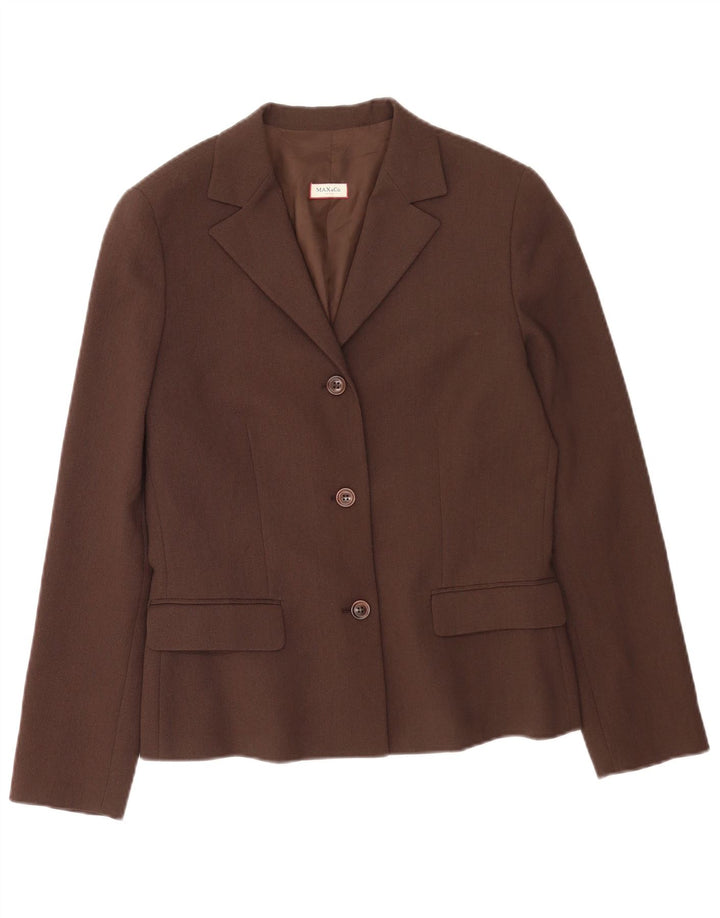 Max & Co. Γυναικείο μπουφάν blazer 3 κουμπιών UK 14 Medium Brown Polyester