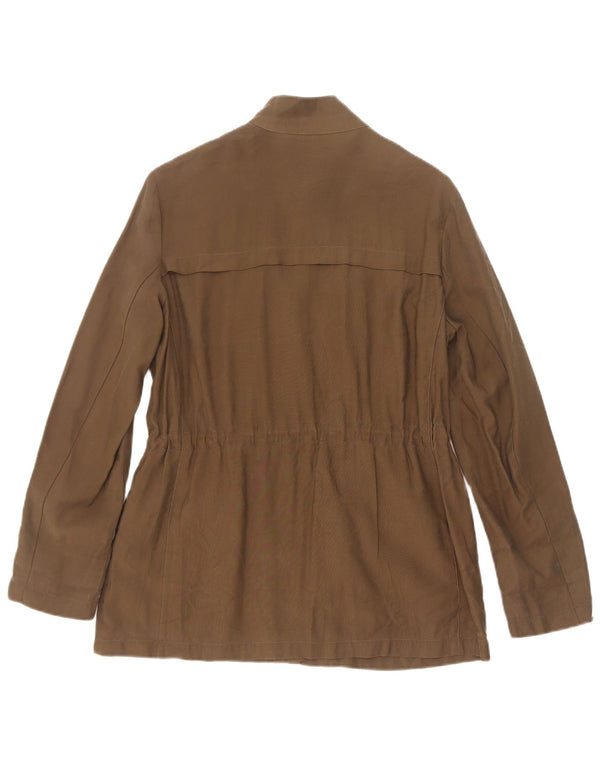 Zara Γυναικείο Utility Jacket UK 14 Medium Khaki Viscose