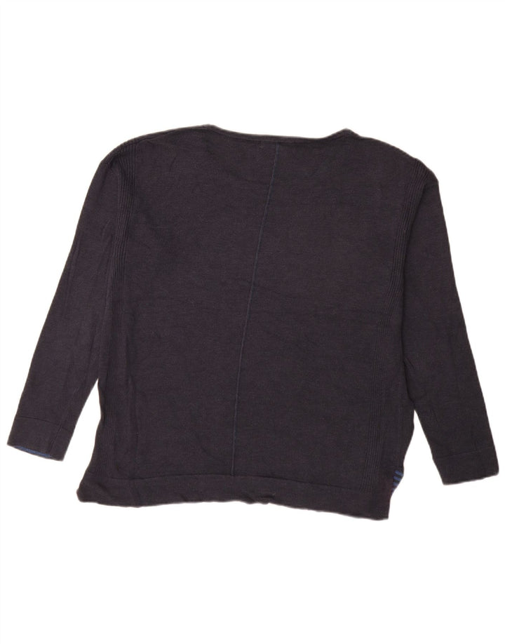 WHITE STUFF Γυναικείο πουλόβερ με λαιμό σκάφος UK 10 Small Navy Blue