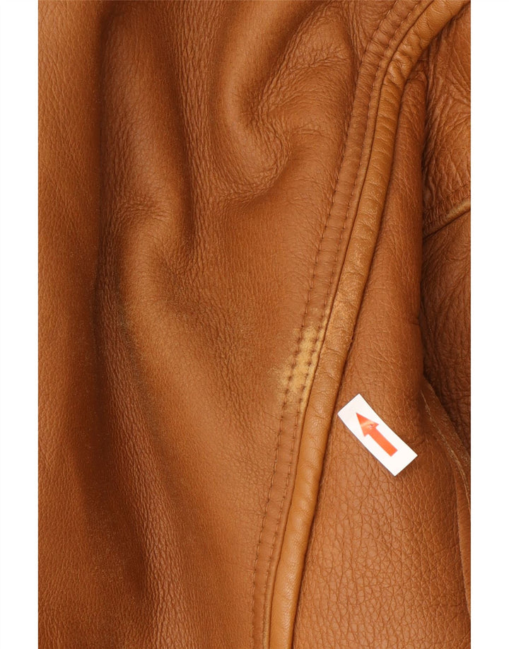Vinci Ανδρικό Shearling Jacket UK 40 Large Brown Δερμάτινο