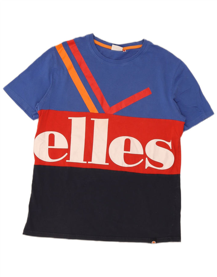 Ανδρικό γραφικό μπλουζάκι Ellesse Top Μικρό πολύχρωμο βαμβακερό μπλοκ
