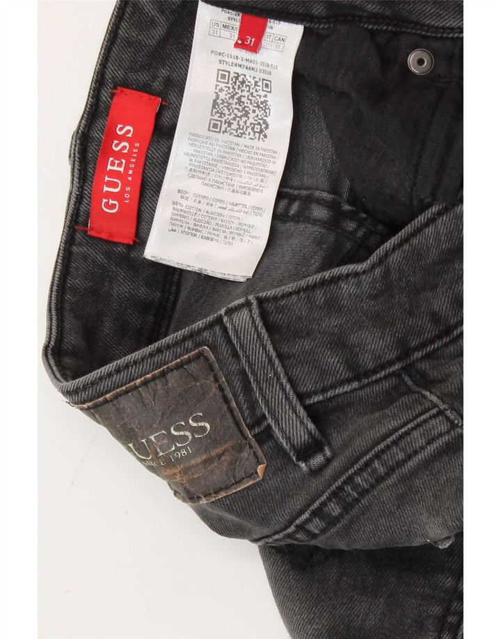 Ανδρικό τζιν Guess Graphic Slim W31 L30 Γκρι βαμβακερό