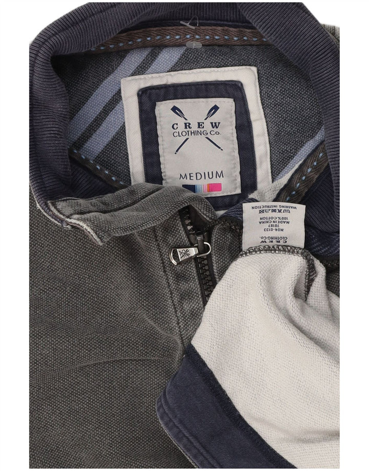 Ανδρικό φούτερ με φερμουάρ Crew Clothing, μεσαίο βαμβακερό γκρι