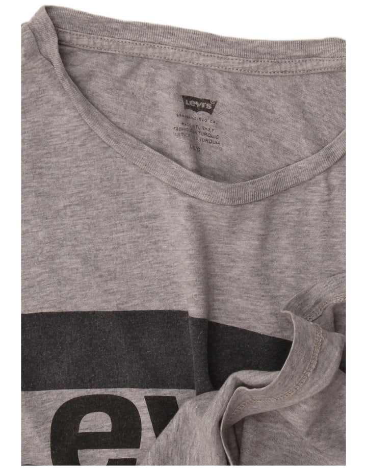 Ανδρικό γραφικό T-Shirt Levi's Top Large Grey Flecked