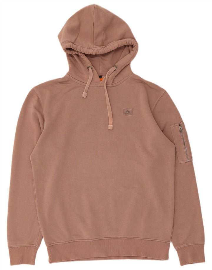 Ανδρικό κουκούλα Alpha Industries, μεσαίο ροζ βαμβακερό