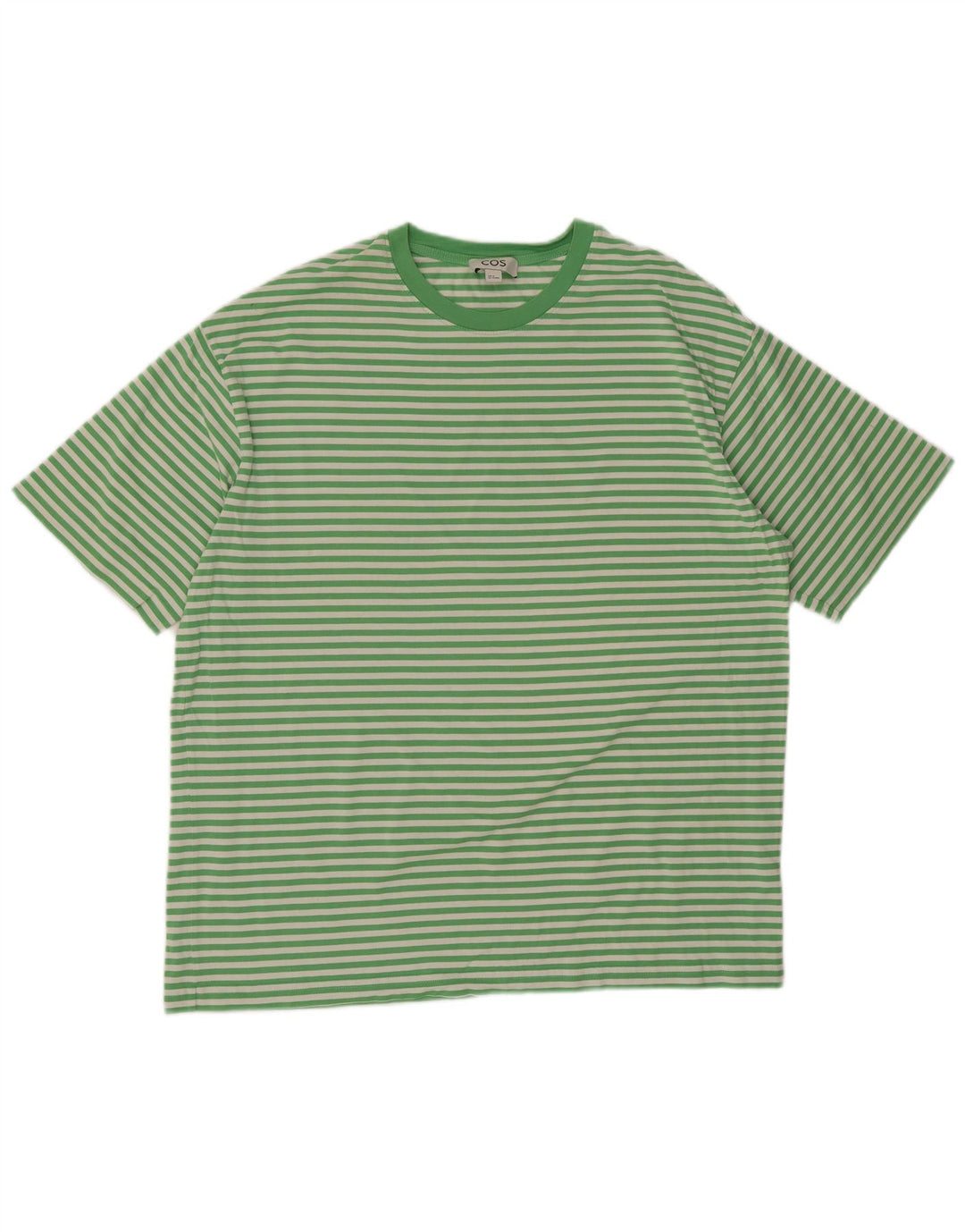 Ανδρικό T-Shirt Cos Top Βαμβακερό μεσαίο πράσινο ριγέ