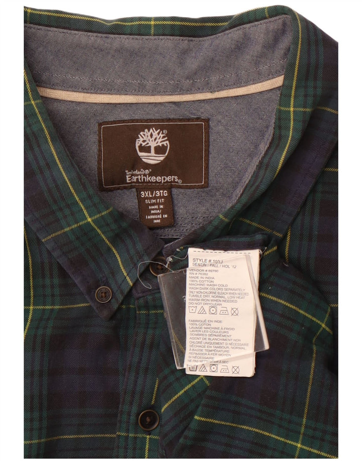TIMBERLAND Ανδρικό Earthkeepers Slim Fit Flannel πουκάμισο 3XL Navy Blue Check